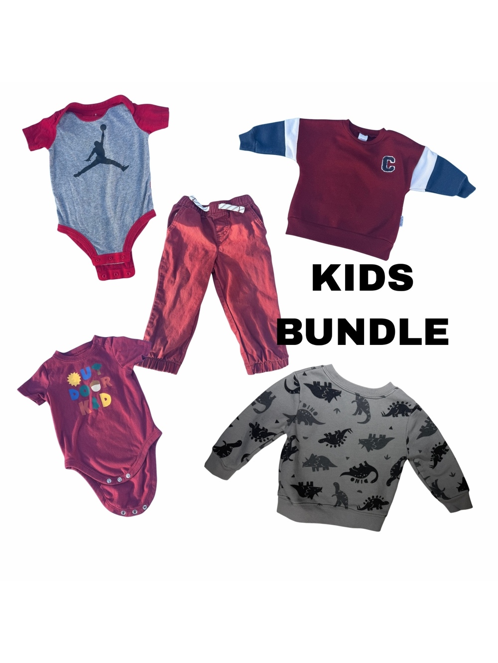 Baby Boys Fall Winter Clothes Bundle Lot 5pc Jordan Badgley Mischka Garanimals